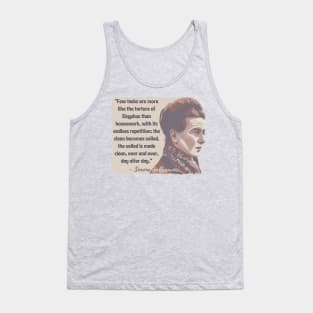 Simone de Beauvoir Portrait and Quote Tank Top